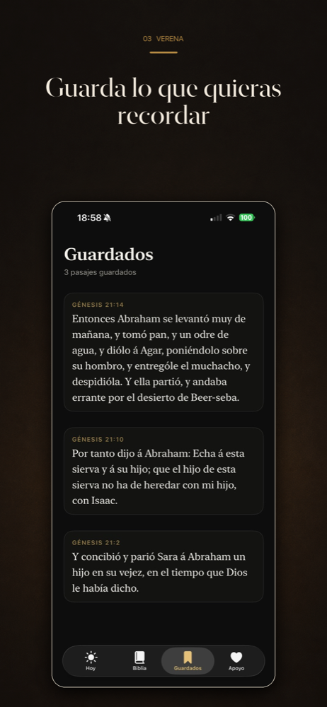 Pantalla Guardados de Verena con varios pasajes conservados